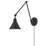 Arti 7.75-in Swing Arm Extendable Single Light Plug-In Sconce with On/Off Switch