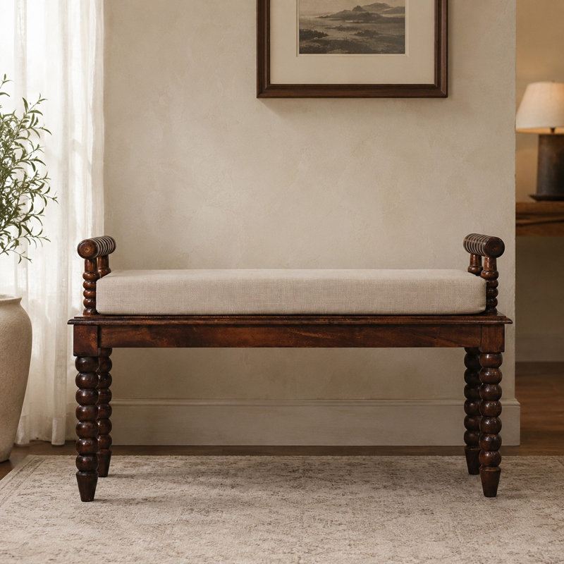 Banc de vestibule à coussinets Spindle