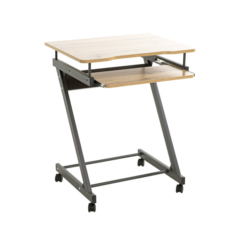 Computertisch mit Metallgestell, Oak Nature