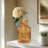 Jhonathon 9" Textured Amber Glass Table Vase-1671581205-1672266900