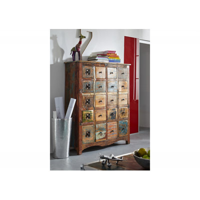 Nature Of Spirit Solid Wood 125cm W 20 - Drawer Chest of Drawers