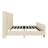 Headboard Corduroy Upholstered Bed Frame with Vertical Stripe Wingback and High Footboard No Box Spring Needed-110126997-110127003