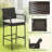Bahoque Polyethylene (PE) Wicker Outdoor 29.5'' Bar Stool with Cushion