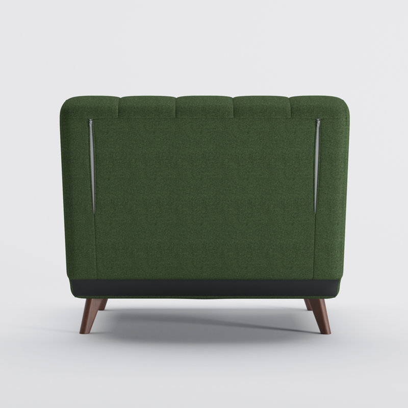 Chaise convertible rembourrée Jazariah, Vert