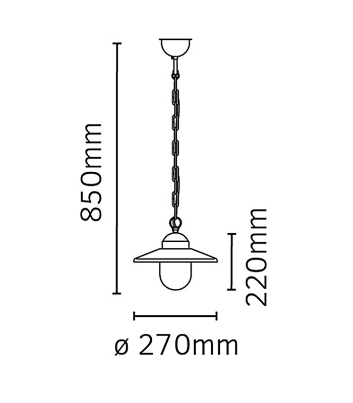 Outdoor Pendant, Black