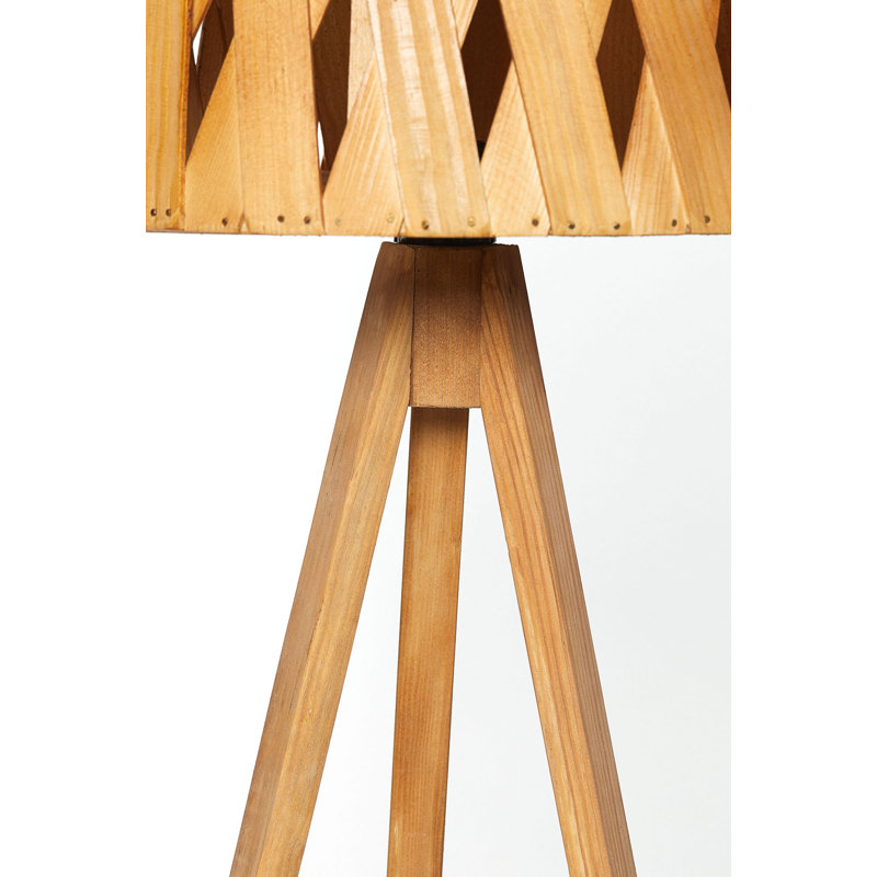 Lampe trépied 56,3 po Dicha, Teck naturel