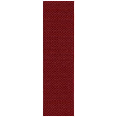 Tapis rouge à motif géométrique touffeté Esther
