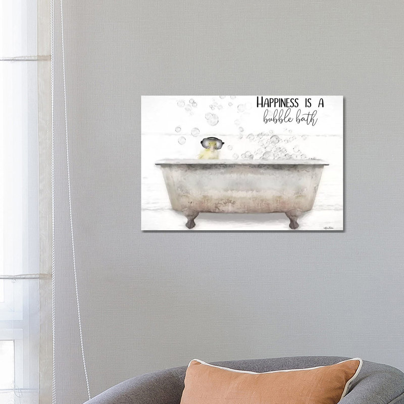 Happiness Bubble Bath by Lori Deiter - Wrapped Canvas Print, 66.04 cm H x 45.72 cm W x 3.175 cm D