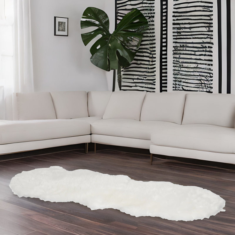 Runner Postfield White Sherpa Fluffy 60cm X 180cm Area Rug Floor Carpet