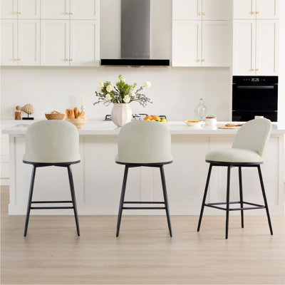 Tabouret de comptoir pivotant rembourré 26 po Aura