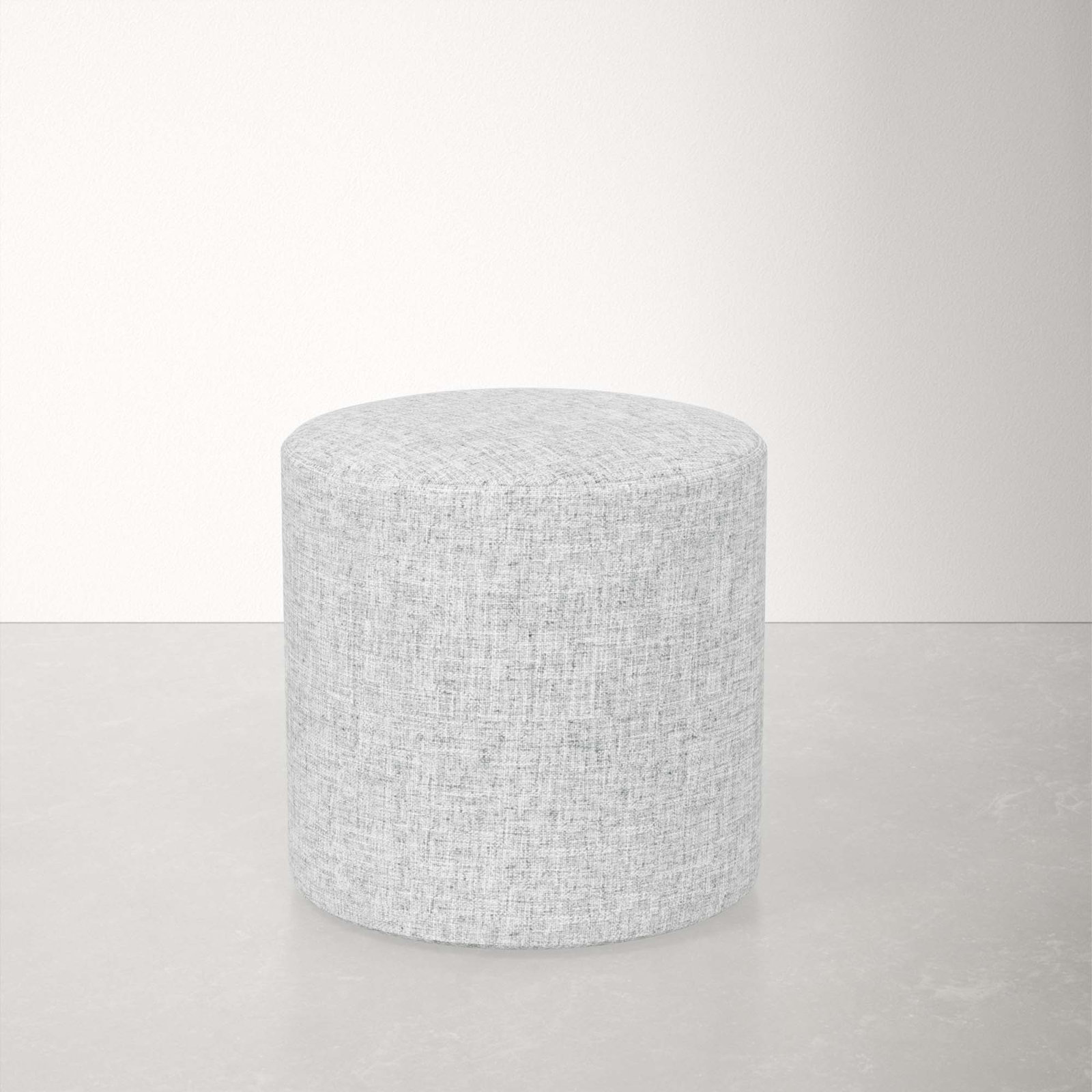 Orlando Upholstered Ottoman, Zuma Pumice Textured Linen