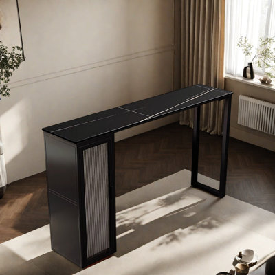 Rock plate household long bar table