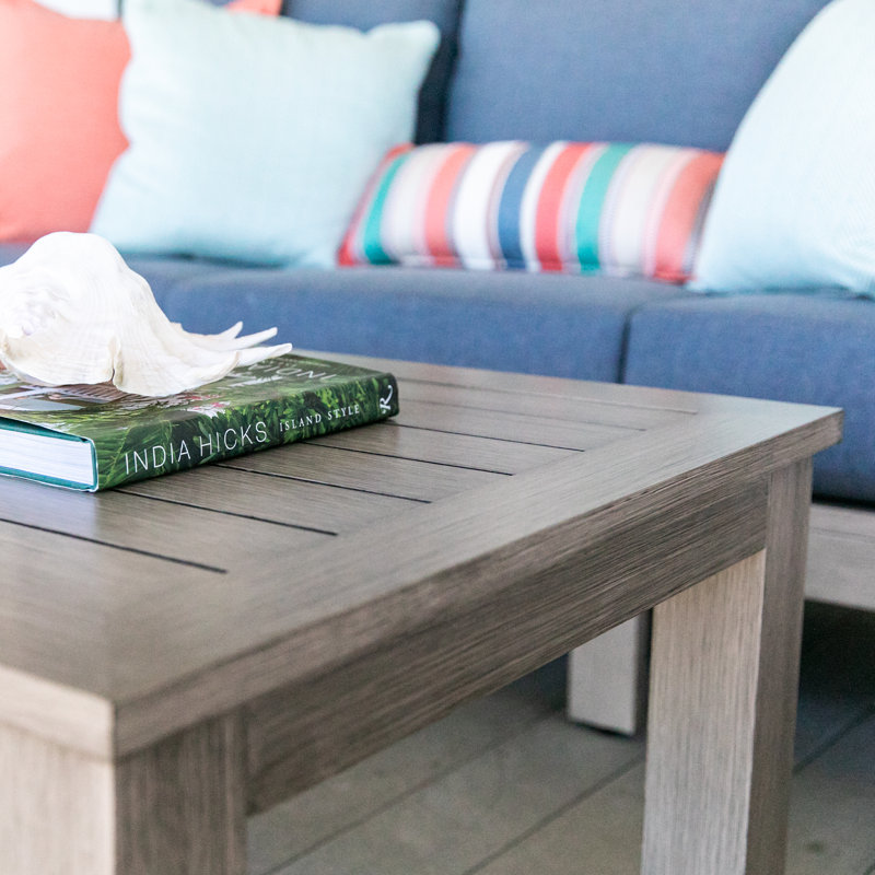 Laguna Rectangular Metal Outdoor Coffee Table , 28.74'' in. W 53.98'' in. D