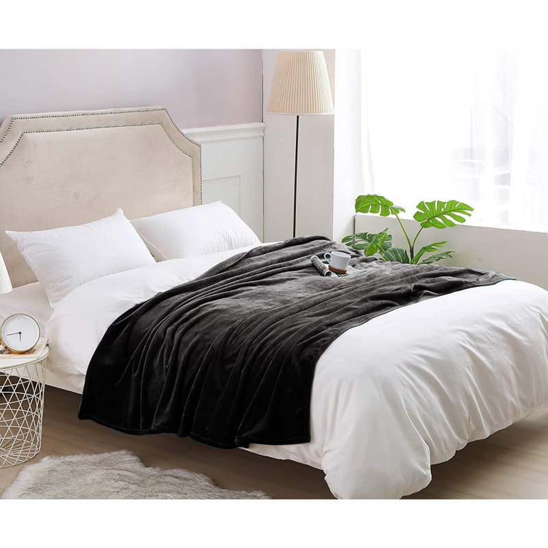 Papillon Throw Blanket, W200cm x L240cm, Black