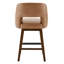 Tabouret de comptoir en similicuir Lainey