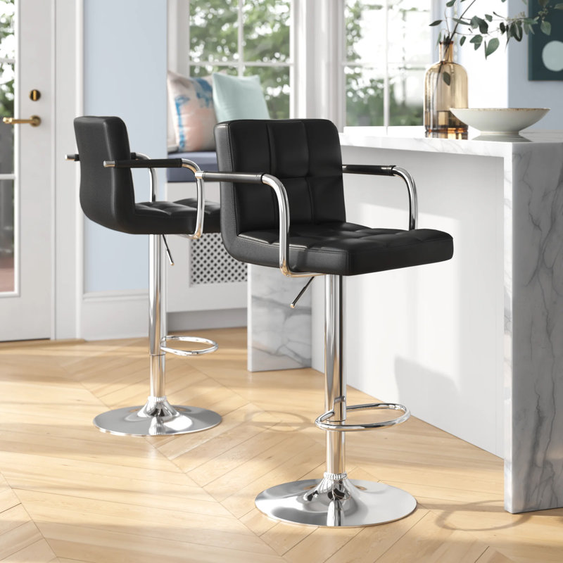 Tabouret de bar Pete, Noir, noir, noir, noir