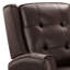 Fauteuil inclinable en cuir, bleu marine-188580322