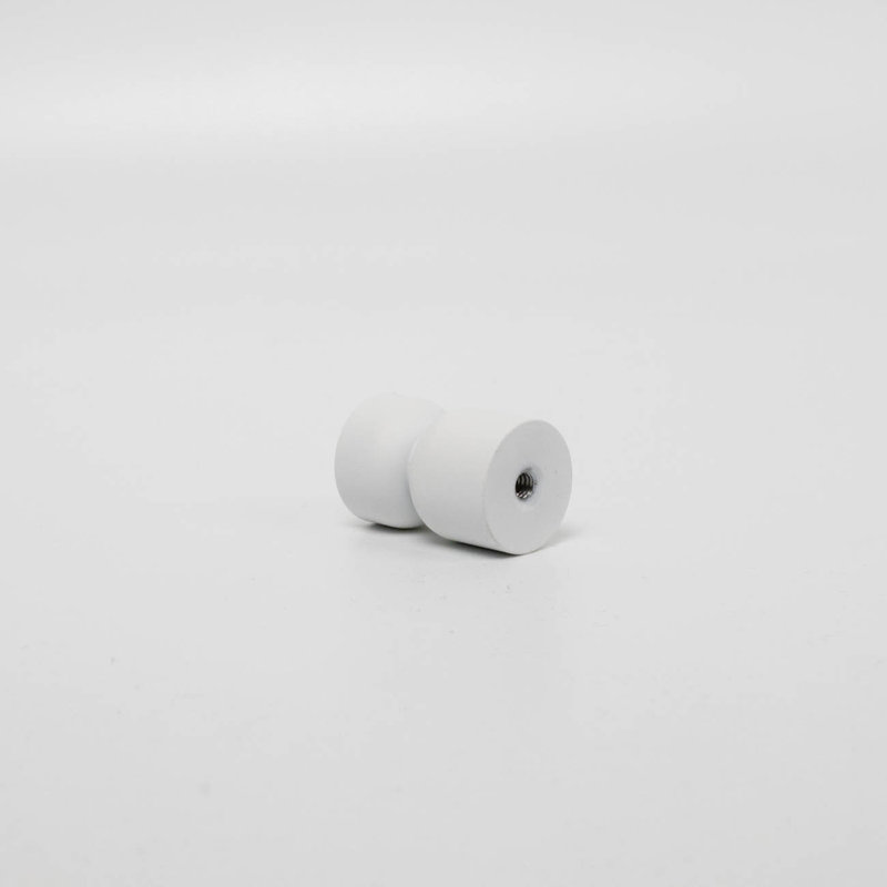 ROUS Harwdare Mid-Century Modern Hourglass Knob, Snow (White)