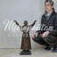 Sculpture de table bronze pape Jean Paul