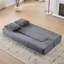 Canapé modulaire transformable avec 3 tabourets de repose-pieds - Lit pliant en mousse de soutien, méridienne compacte en chenille pour les petits espaces et les bureaux à domicile-294633216
