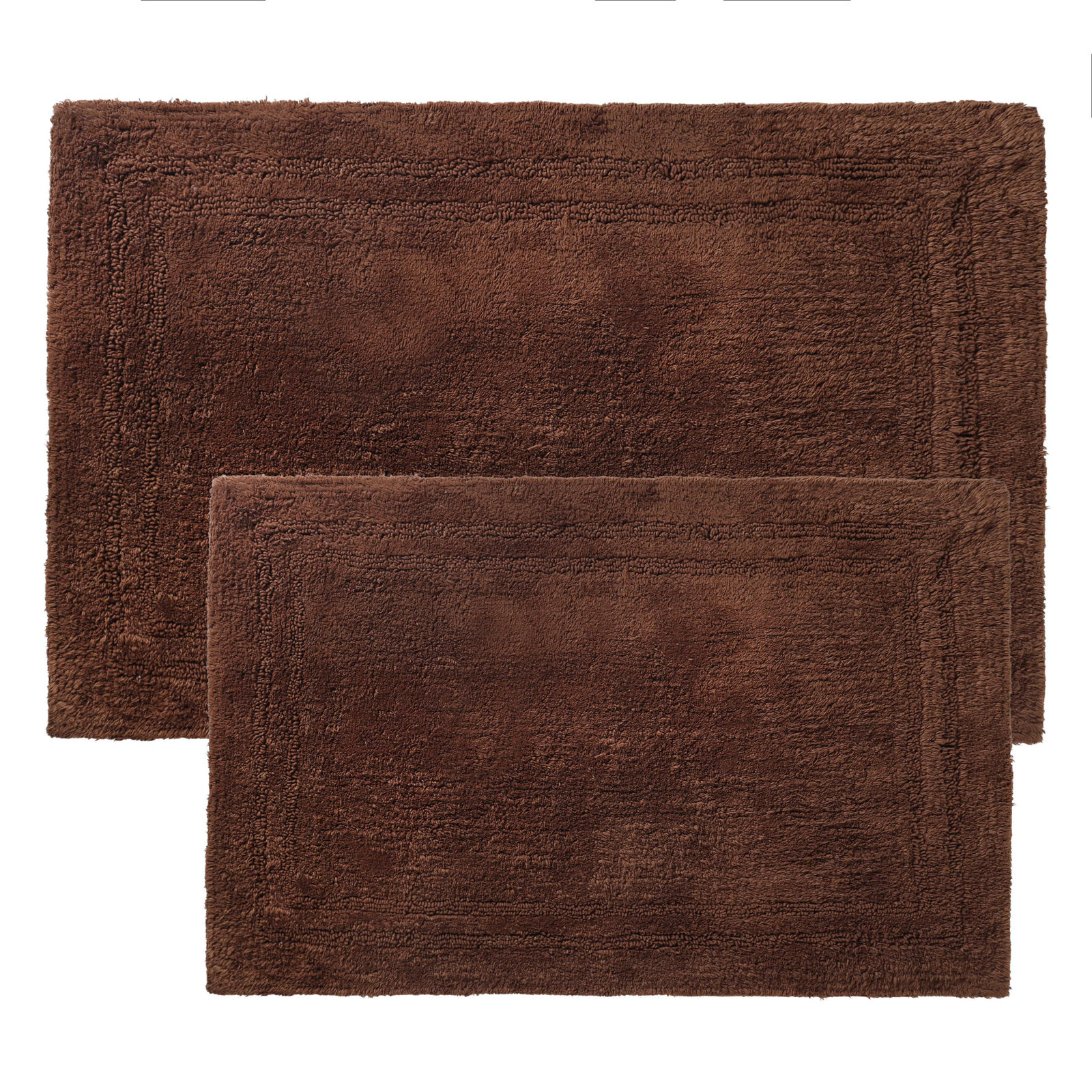 Cotton Bath Rug, Solid Chocolate