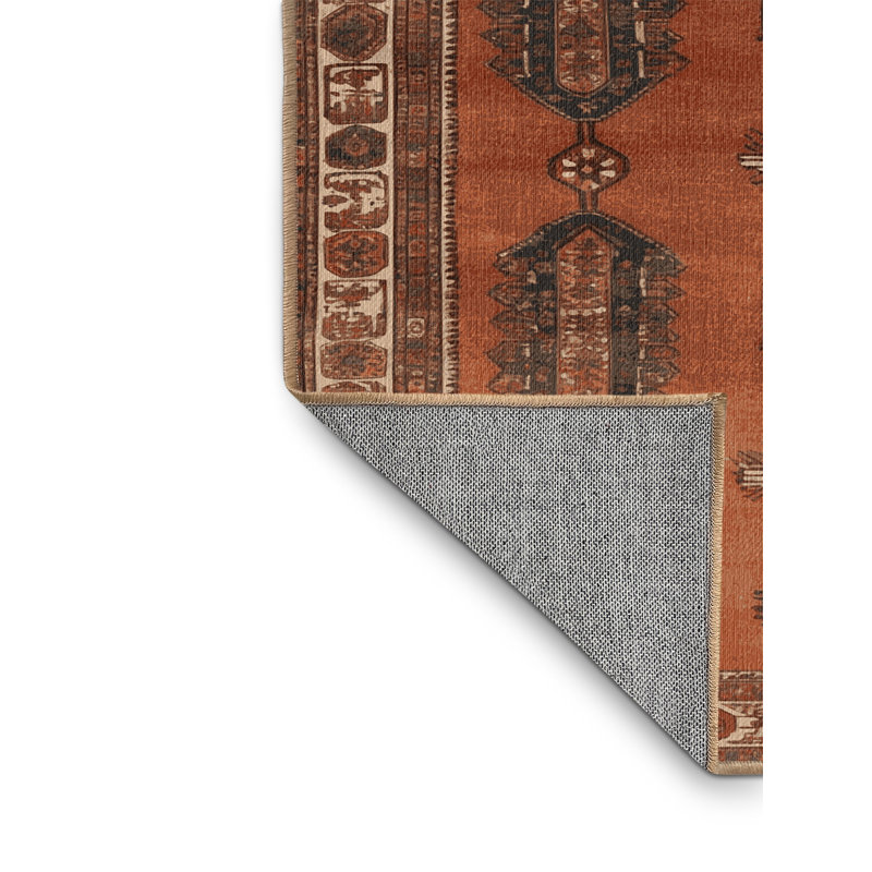 Tapis brun lavable à la machine, Carré 3 pi