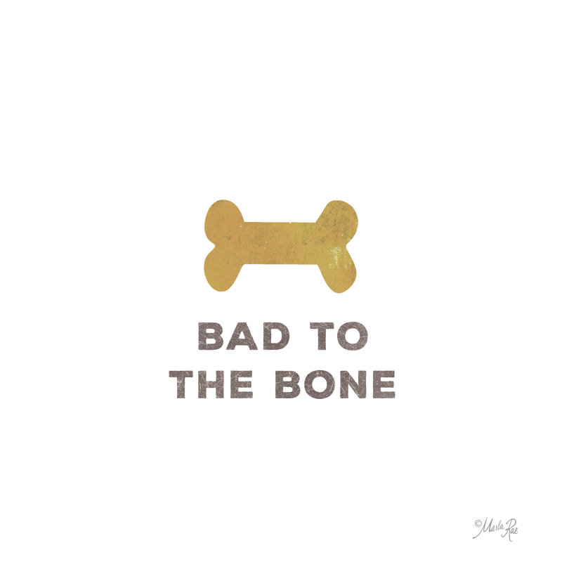 Bad To The Bone 2883770, H 20 po x l 20 po, Oui, Cadre photo noyer