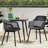 Outdoor Azalea Chair - Feature, Build, Simple Design, Black Polypropylene, 23In Deep, 21.5In Wide, 33In Tall, 12.22Lb Heavy Chair For Space , Stable Structure, Elegant Curve, D, W, H, Wt