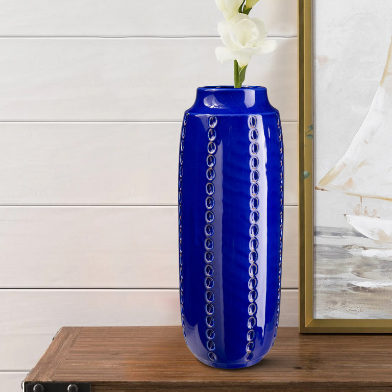 Jandreau Ceramic / Porcelain Table Vase, 13" H x 5" W x 5" D