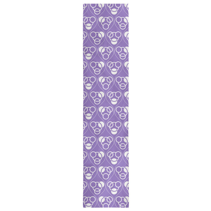 Chemin de table Classic, 16 po x 90 po, Mauve/blanc