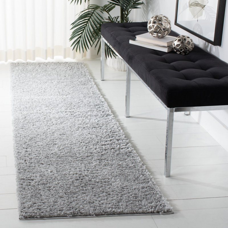 Tapis argenté jiang, Tapis de couloir 2 pi 3 po x 6 pi