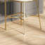 Tabouret de bar 31 po Hampton, similicuir blanc avec structure en acier doré-1716509432
