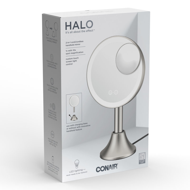 Conair LED Lighted Hand Held Round Mirror