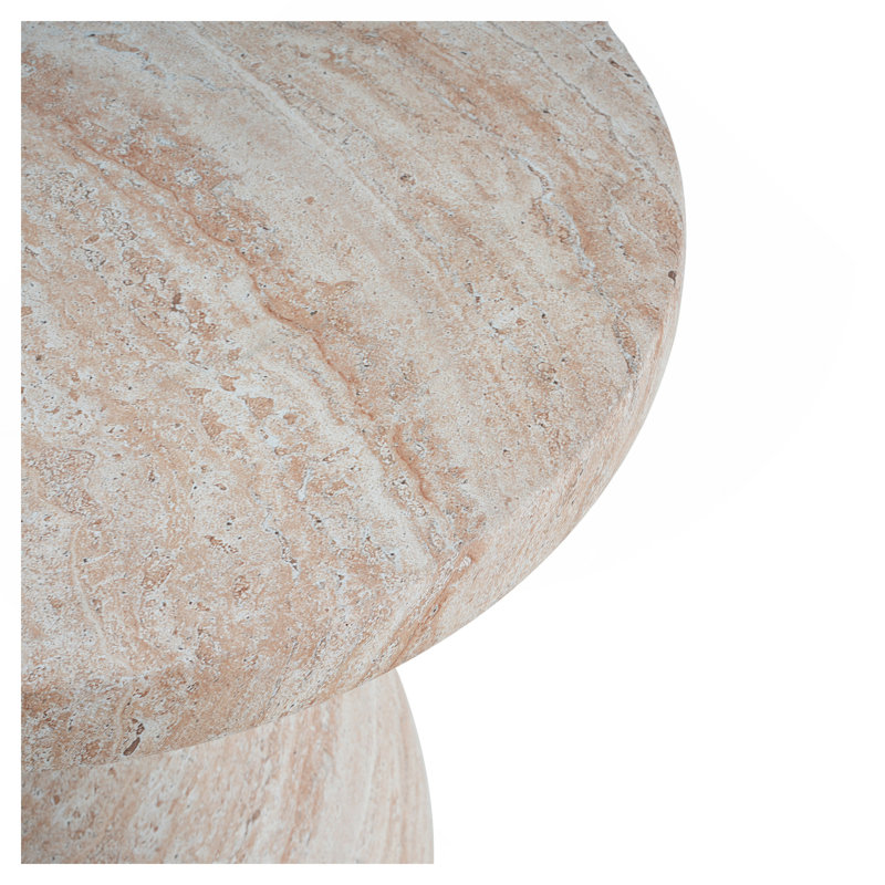 Table d'appoint en béton léger d'extérieur / d'intérieur Travertine, Beige