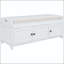 Banc de rangement rustique avec portes à volets, rangement caché et coussin-133331911-133331912