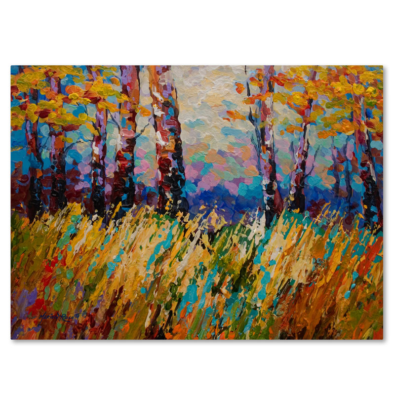«Abstract Autumn» par Kucera, reproduction sur toile tendue, H 18 po x l 24 po