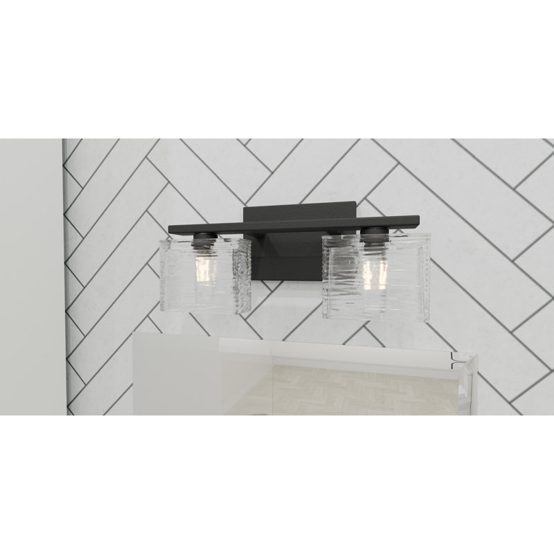 Abbate 2-Light Matte Black Bath Light