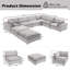 Canapé modulaire rembourré 8 pièces Nuccio-131635614
