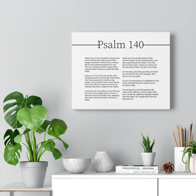 Deliverance From Evil Men Psalm 140 - Wrapped Canvas Print