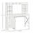 Farmhouse Computer Desk With Hutch And Cabinet, Ample Storage For Study And Work, White-744762274