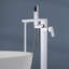Robinet de baignoire autoportant à poignée simple avec douche à main Topcraft, chrome-69763907