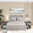 Size Bed Frame With 4 Storage Drawers And Wingback Headboard, Button Tufted Design,-1606682236-1606682239