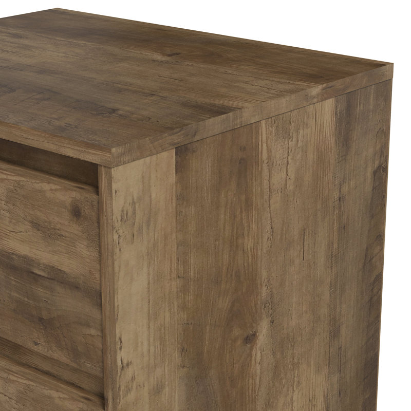 Norcross 20" 2 Drawer Nightstand, Dark Brown