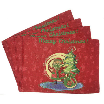 Howland Geometric Christmas Dining linen set