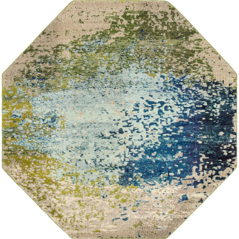 Estelle Abstract Indoor Rug, Octagon 8' x 8'