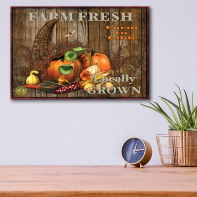 «Farm Fresh 18» par Jean Plout, art mural en verre acrylique, 16 po x 12 po