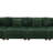 4 - Piece Upholstered Green Faux Rabbit Fur Flannel Modular Sectional Sofa with Armrests & Throw Pillows-1545015711