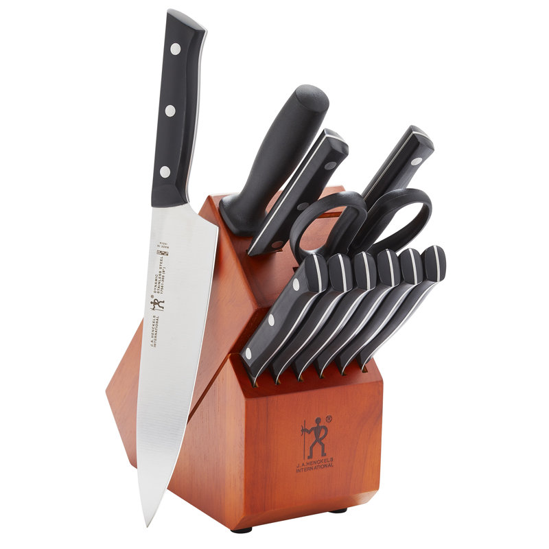 HENCKELS Dynamic 12-Piece Knife Block Set, Cherry