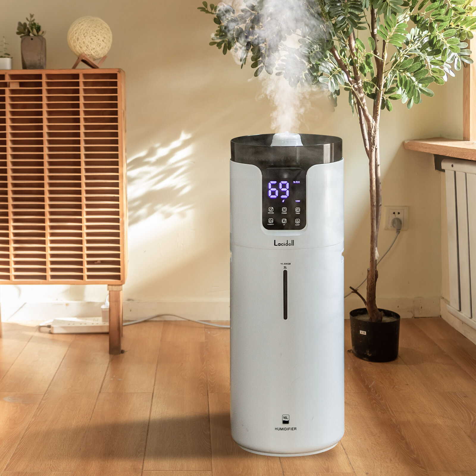 LACIDOLL 4.2 Gallons Cool Mist Ultrasonic Whole House Humidifier