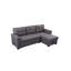 Canapé-lit modulaire réversible de 84 po avec méridienne de rangement, ports de chargement USB et poche-123139026